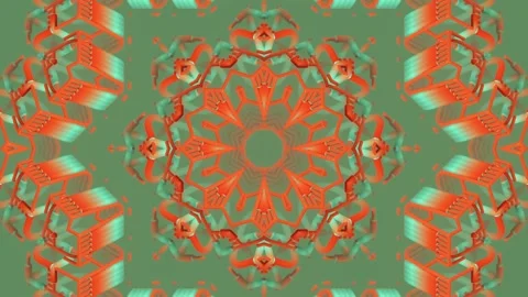 Hypnotic 3D mandala. Splines creating a complex kaleidoscopic pattern Видео 331851673