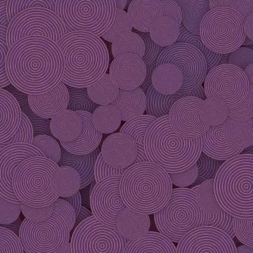 Hypnotic 3d rendering illustration of retro circles. Line art geometric pattern イラスト素材