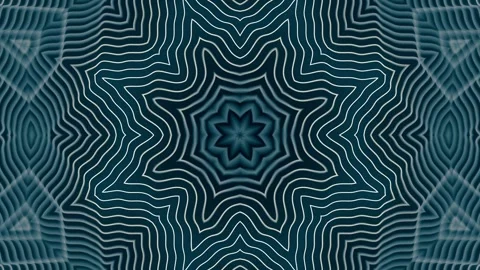 Hypnotic 4K animation. Wave-like line patterns create a fractal ornament Stock Footage 325329511