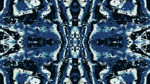 Hypnotic abstract animation. background with blue ornament. Stock Footage 237771883