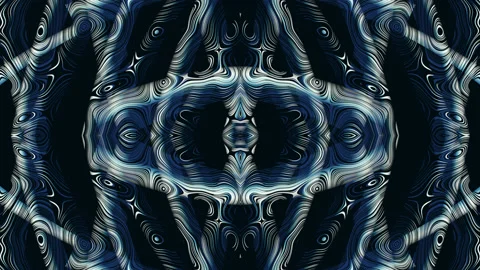 Hypnotic abstract animation. background with blue ornament. Stock Footage 237771887