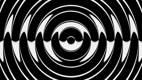Hypnotic abstract animation. Black and white Stock Footage 232420084
