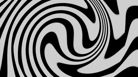 Hypnotic abstract animation. Black and white 스톡 동영상 232532206
