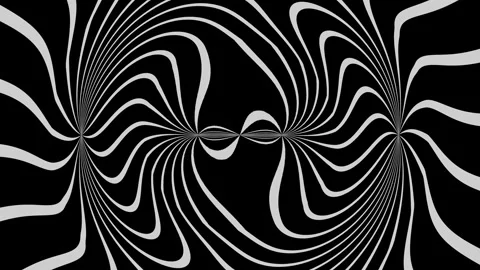 Hypnotic abstract animation. Black and white Stock Footage 232532273