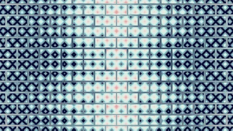 Hypnotic abstract animation. pattern with blue and white stripes. Stock Footage 237886292