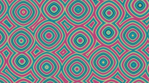 Hypnotic abstract animation. Seamless pattern with circles Stock Footage 234008647