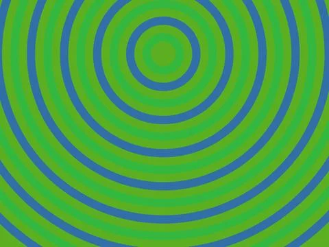 Hypnotic Abstract Background Featuring Green and Blue Concentric Circles fo.. Stock Illustration