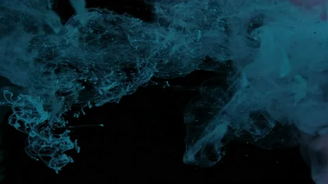 Hypnotic abstract background. Slow motion of colored watercolors in water Stock-Footage 161102101