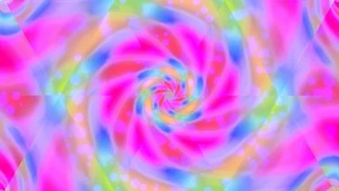 Hypnotic abstract color vortex background: swirling gradient energy transitio Stock Footage 336885915