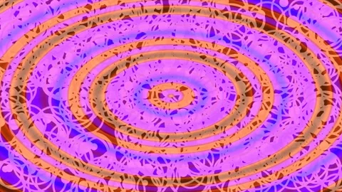 Hypnotic abstract energy vortex circle animation in vibrant blue and pink ton Stock Footage 336504218