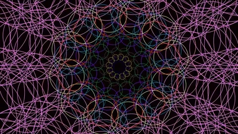Hypnotic abstract glow line art fractal geometry futuristic digital backgro.. Stock Footage 337164238
