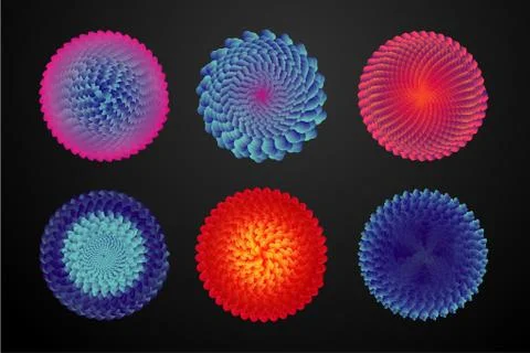 Hypnotic abstract illussion with motion effect. Swirl spiral shape with vibrant Stock Illustration