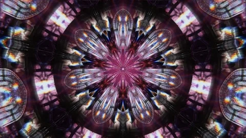 Hypnotic Abstract Kaleidoscope VJ Loop Stock Footage 282366819
