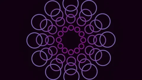 Hypnotic abstract magenta circle pattern background for seamless digital art Stock Footage 341058485
