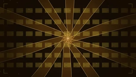 Hypnotic abstract mandala geometry starburst design on dark cosmic backdrop Stock Footage 346005151