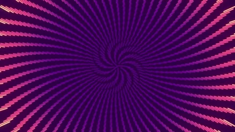 Hypnotic Abstract Neon Spiral Rotating Purple Vortex Loop 4K Video stock 344813416