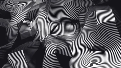 Hypnotic Abstract Pattern of Black and White Optical Illusion Stripes Explo.. Vídeos de archivo 341926833