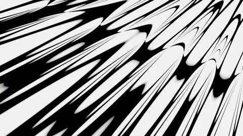 Hypnotic abstract psychedelic animation. Close up of black and white feathers. Stock Footage 236291204