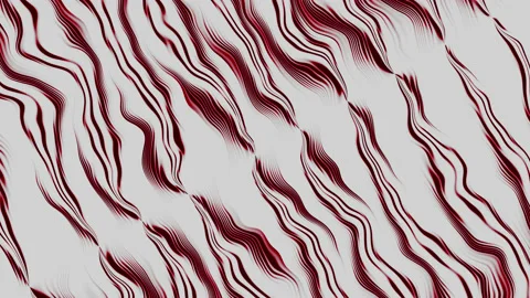 Hypnotic abstract psychedelic animation. Red and white background Stock Footage 235631207