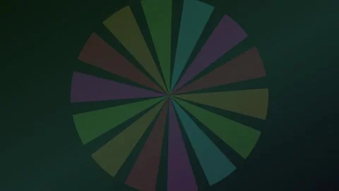Hypnotic Abstract Rotating Color Wheel Motion Graphic with Dark Green Backg.. Stock-Footage 340516057