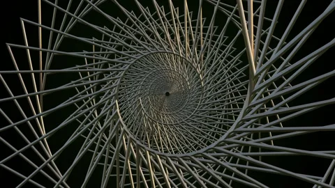 Hypnotic Abstract Spiral Loop Animation. Mesmerizing Spiral Vortex Animation Video stock 345301598