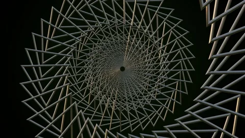 Hypnotic Abstract Spiral Loop Animation. Mesmerizing Spiral Vortex Animation Stock Footage 345301605