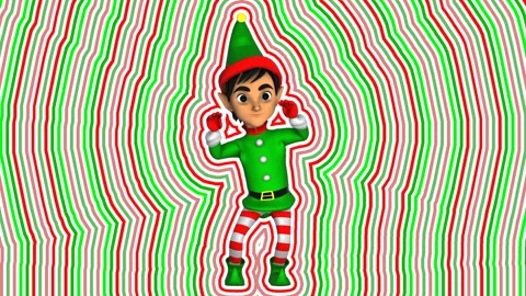 Hypnotic animation of cute elf chicken dancing isolated with wave effect. Vidéo 288850687