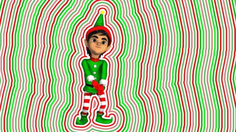 Hypnotic animation of cute elf dancing hip hop isolated with wave effect. Stock-Footage 288847931