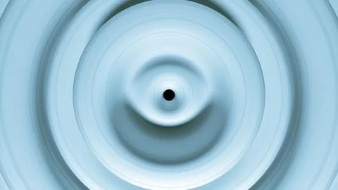 Hypnotic animation of moving wave from drop. Design. Circular waves on surface Illustrazione stock