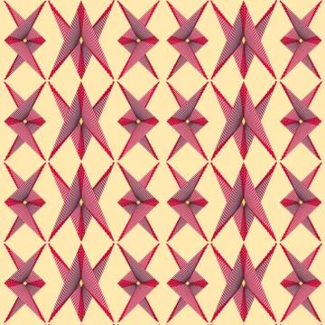 Hypnotic background and star shape seamless pattern design Stock Illustration