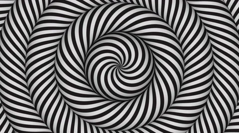 Hypnotic background with black  and white concentric circles in motion Stock Footage 60237405