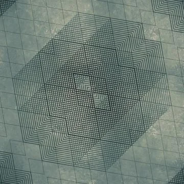 Hypnotic background with a kaleidoscopic pattern of lines. 3d rendering Stock Illustration