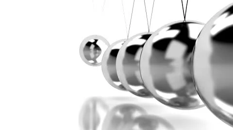 Hypnotic background with Newton's cradle Stock Footage 10795275