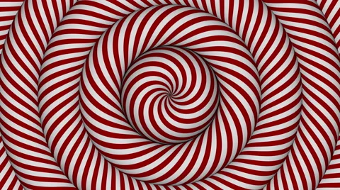 Hypnotic background with red and white concentric circles in motion Stock Footage 60237477