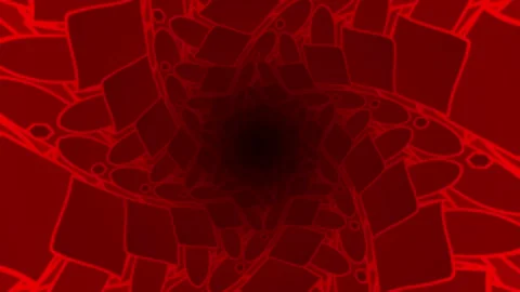 Hypnotic Background Seamless Looped Red Stock Footage 253407799