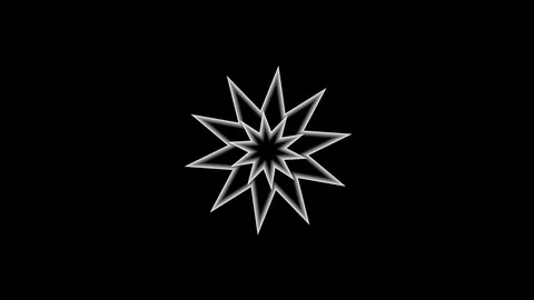 Hypnotic background star white concentric Stock Footage 126502725