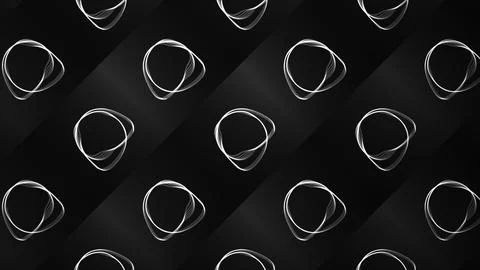 Hypnotic background with vibrating rings. Motion. Stylish animation with Stock Illustration