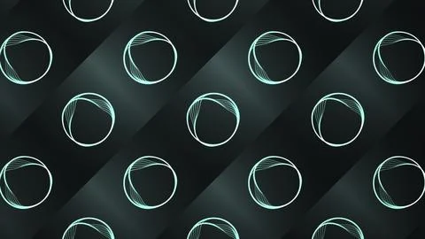 Hypnotic background with vibrating rings. Motion. Stylish animation with Stock Illustration