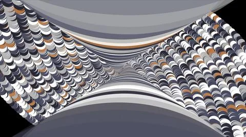 Hypnotic beautiful abstract animation of rotating 3d multicolored spirals on Illustration