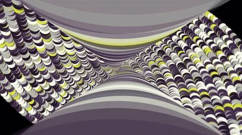 Hypnotic beautiful abstract animation of rotating 3d multicolored spirals on Illustration