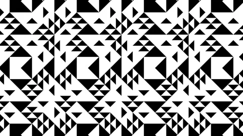 Hypnotic Black and White Abstract Animation with Bold Rotating Geometric Pattern Stock Footage 293278419