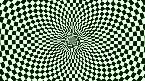 Hypnotic Black and White Checkerboard Optical Illusion Vidéo 340131640