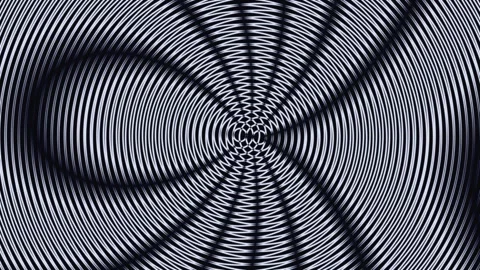 Hypnotic black and white concentric circles. 2d animation Stock Footage 341802315