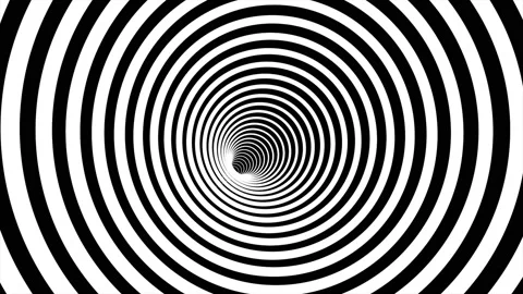 Hypnotic black and white Optical Illusion Circle Ring Psychedelic Tunnel Backgro 스톡 동영상 171449164