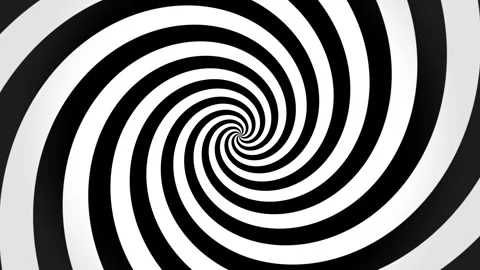 Hypnotic Black And White Spiral Tunnel Background  Black Stock Footage 341640451