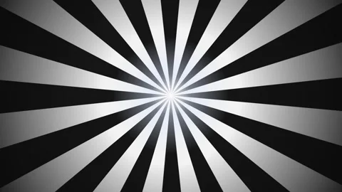 Hypnotic Black and White Sunburst Rays Animation Loop Stock Footage 336619381