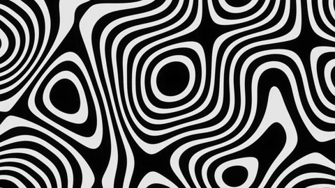Hypnotic black white background 4k, 3d render Stock Footage 194490975
