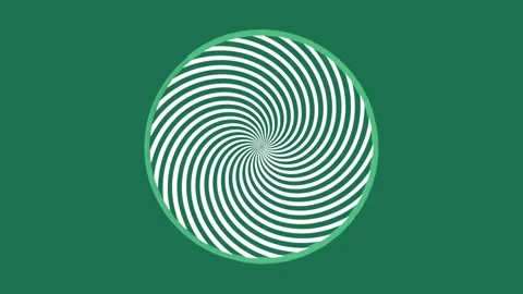 Hypnotic Black White Spiral Circle Green Screen Loop Stock Footage 332914491