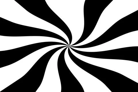 Hypnotic Black White Spiral Vortex Stock Illustration