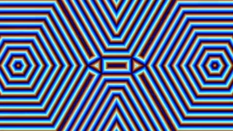 Hypnotic Blue Hexagonal Pattern Optical Illusion Vidéo 332178870